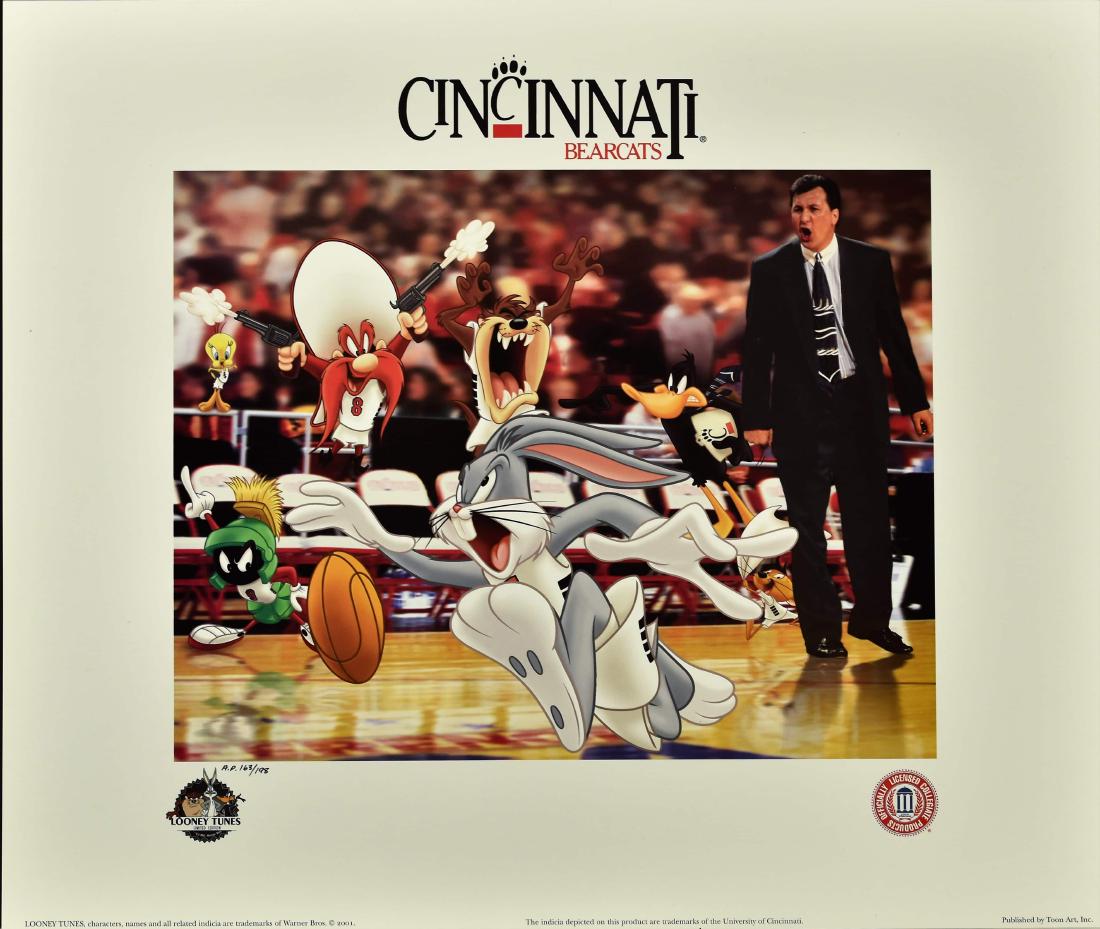 Warner Bros. UC Bearcats LE. Litho with Bob Huggins (1 of 2)