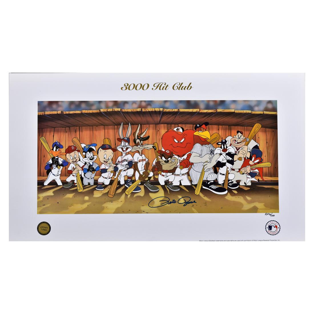 Pete Rose Signed "3000 Hit Club" Lithograph (1 of 3)