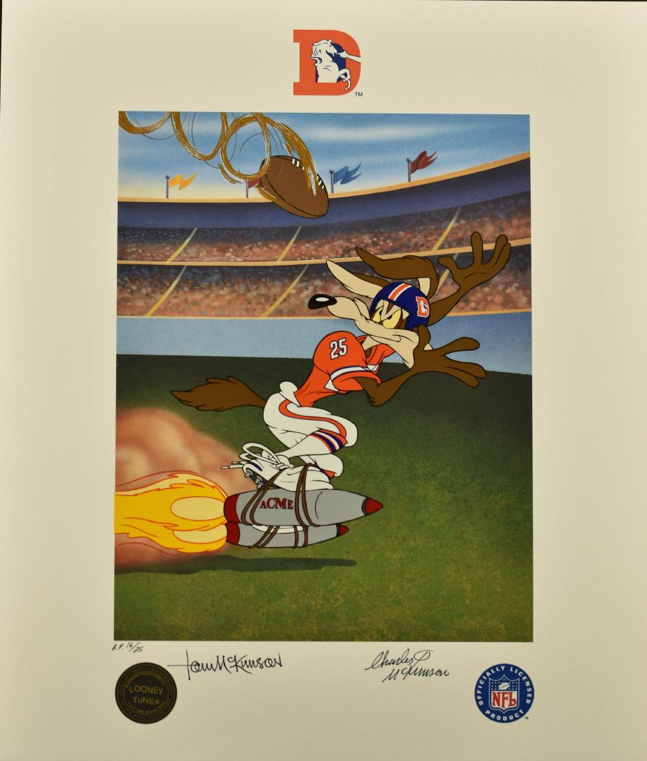 Denver Broncos LE Signed Warner Bros. Lithoserigraph (1 of 5)
