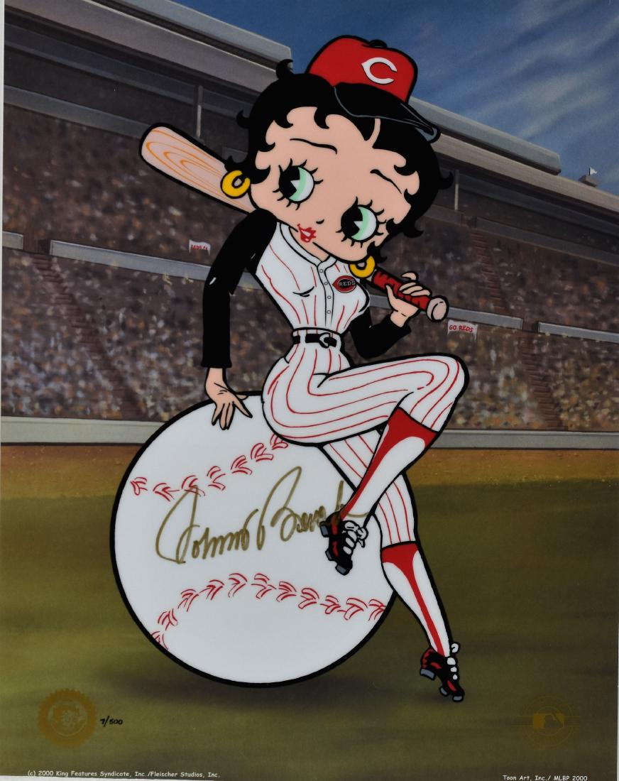 Johnny Bench Signed L.E. Reds Betty Boop Sericel- (1 of 3)