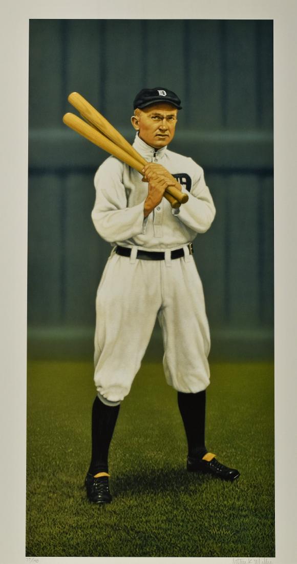 Ty Cobb - Bill Purdom Signed LE Lithograph (1 of 3)