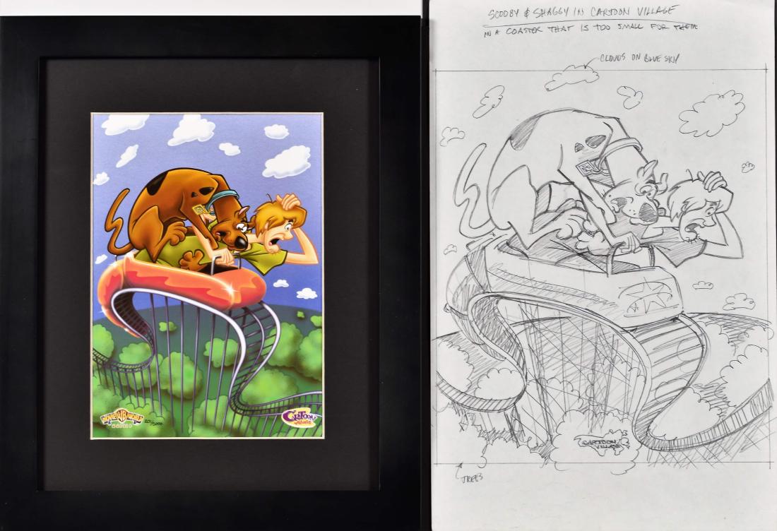 Scooby & Shaggy LE Litho with Original Drawing (1 of 4)