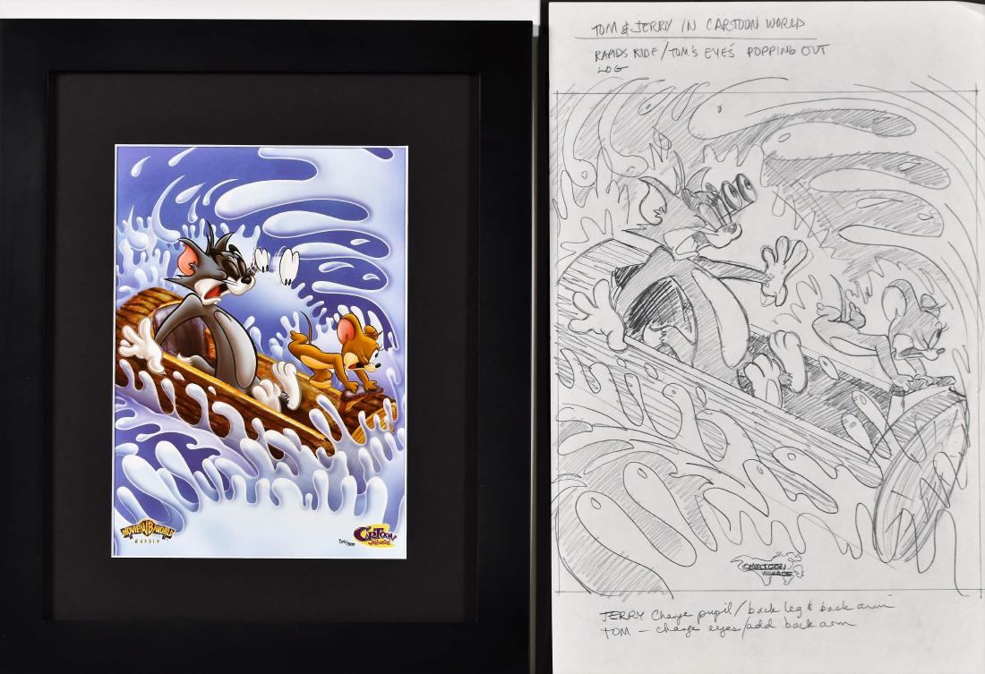 3 pieces -Tom & Jerry LE Litho, Original Drawing , (1 of 5)