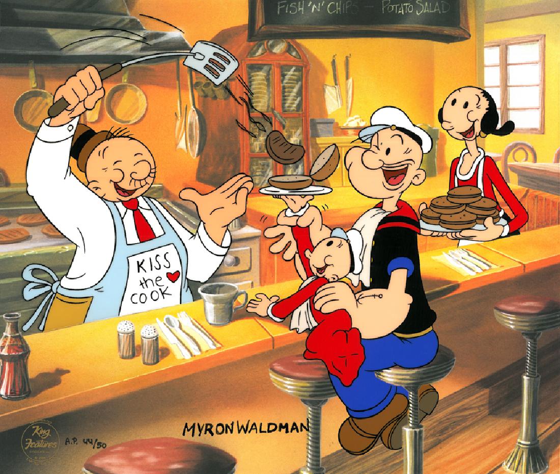 Popeye - LE HP Cel signed Waldman-Orders Up! (1 of 2)
