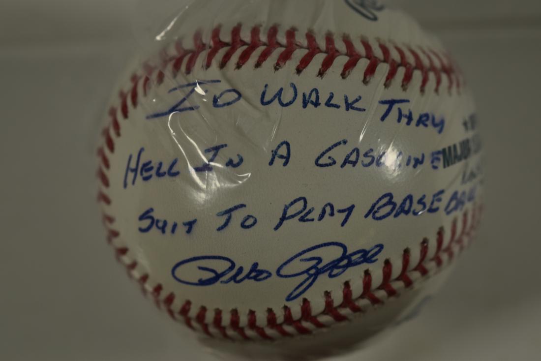 Pete Rose Signed Ball -I'd Walk thru Hell in a Gasoline (1 of 3)