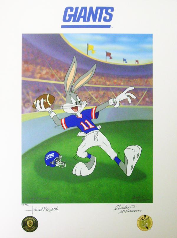 New York Giants - Bugs Bunny Lithoserigraph (1 of 1)