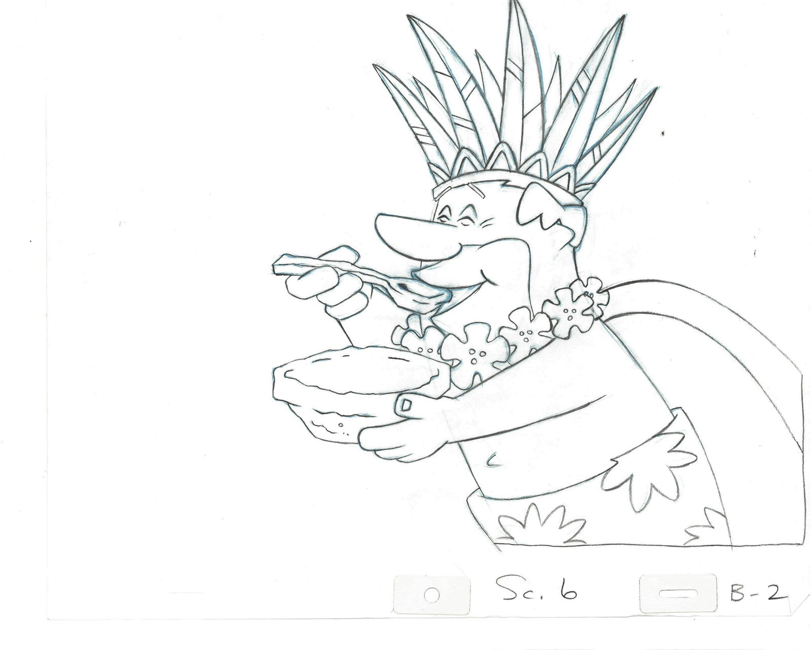 2 Production Drawings - Fred Flintstone and Barney (1 of 3)