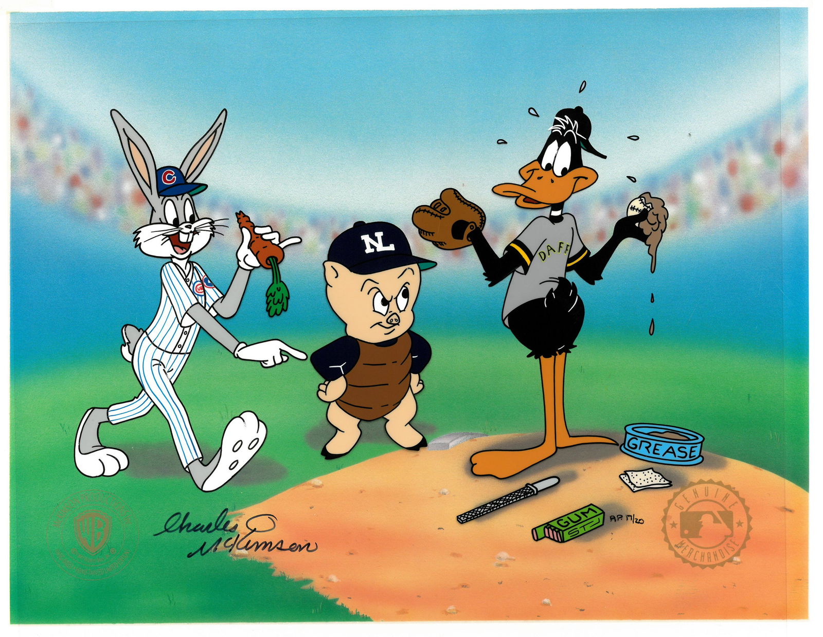 Cubs - MLB & WB HandPainted Cel - Doctoring Daffy- (1 of 2)