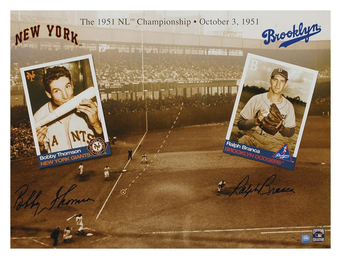 1951 NL Champions - Signed Bobby Thomson and Ralph (1 of 5)
