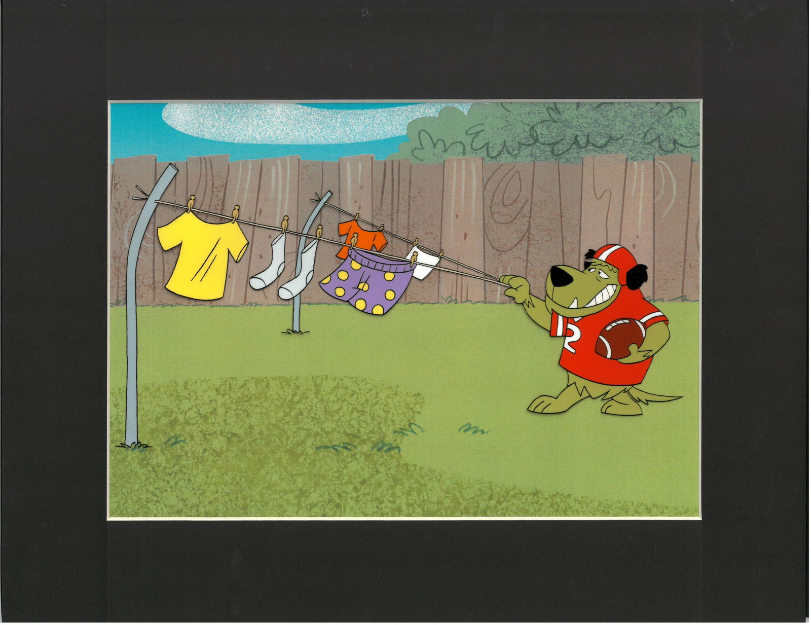Mutley - Original Production Cel and Drawing-Matted (1 of 3)