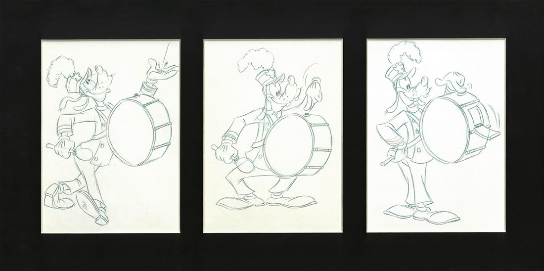 Disney - Goofy - 3 Original Production Drawings (1 of 1)