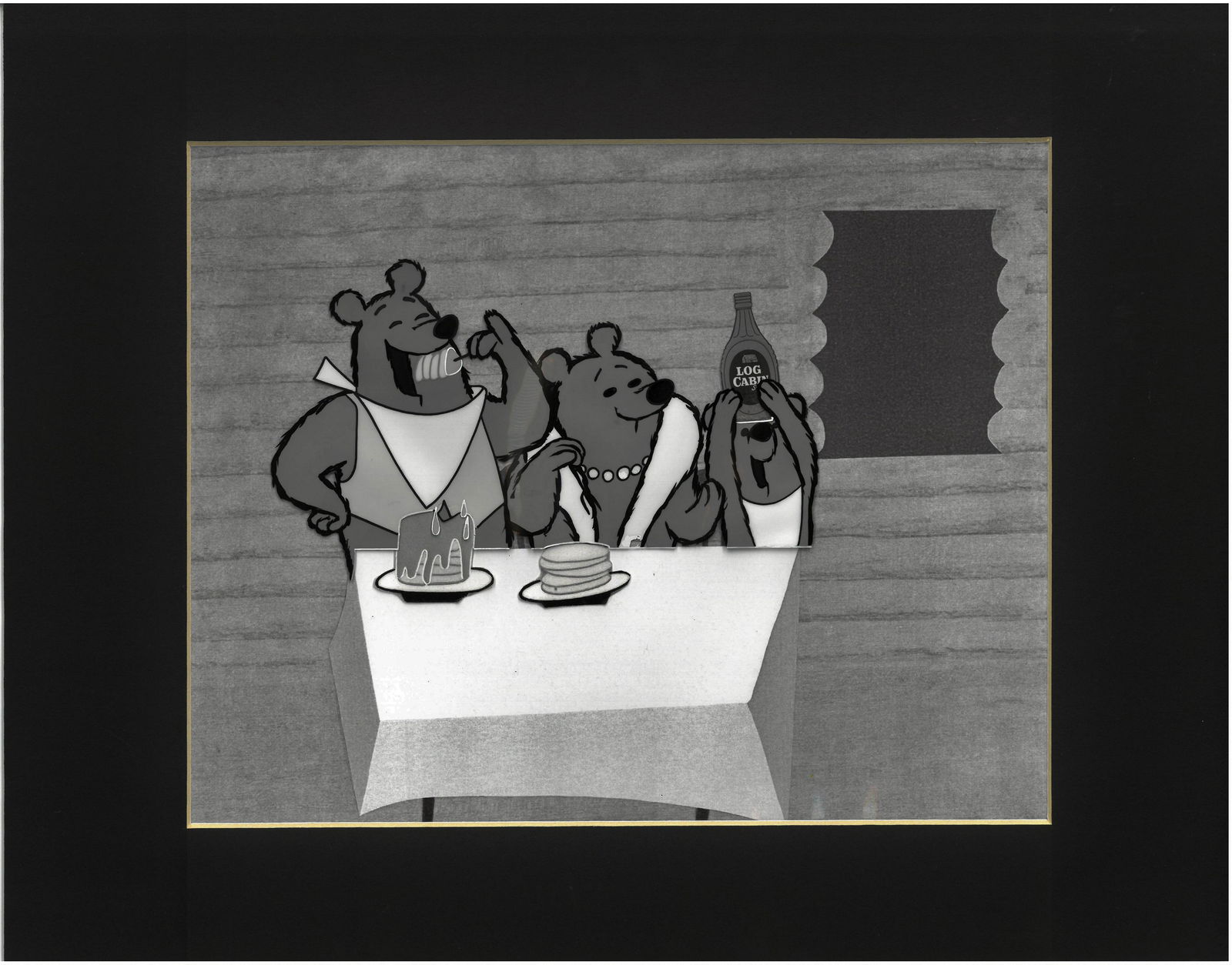 Original Production Cesl and Drawings- 3 Bears Log (1 of 3)