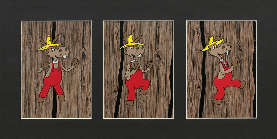 Hee-Haw Original Production Cels- Triple Aperture: A set of a 3 original production cels from the Television Show " Hee-Haw" 1969. Welcome to Hee Haw! Starring Roy Clark and Buck Owens , Country-themed comedy series that premiered on 6/15/69 on CBS. I