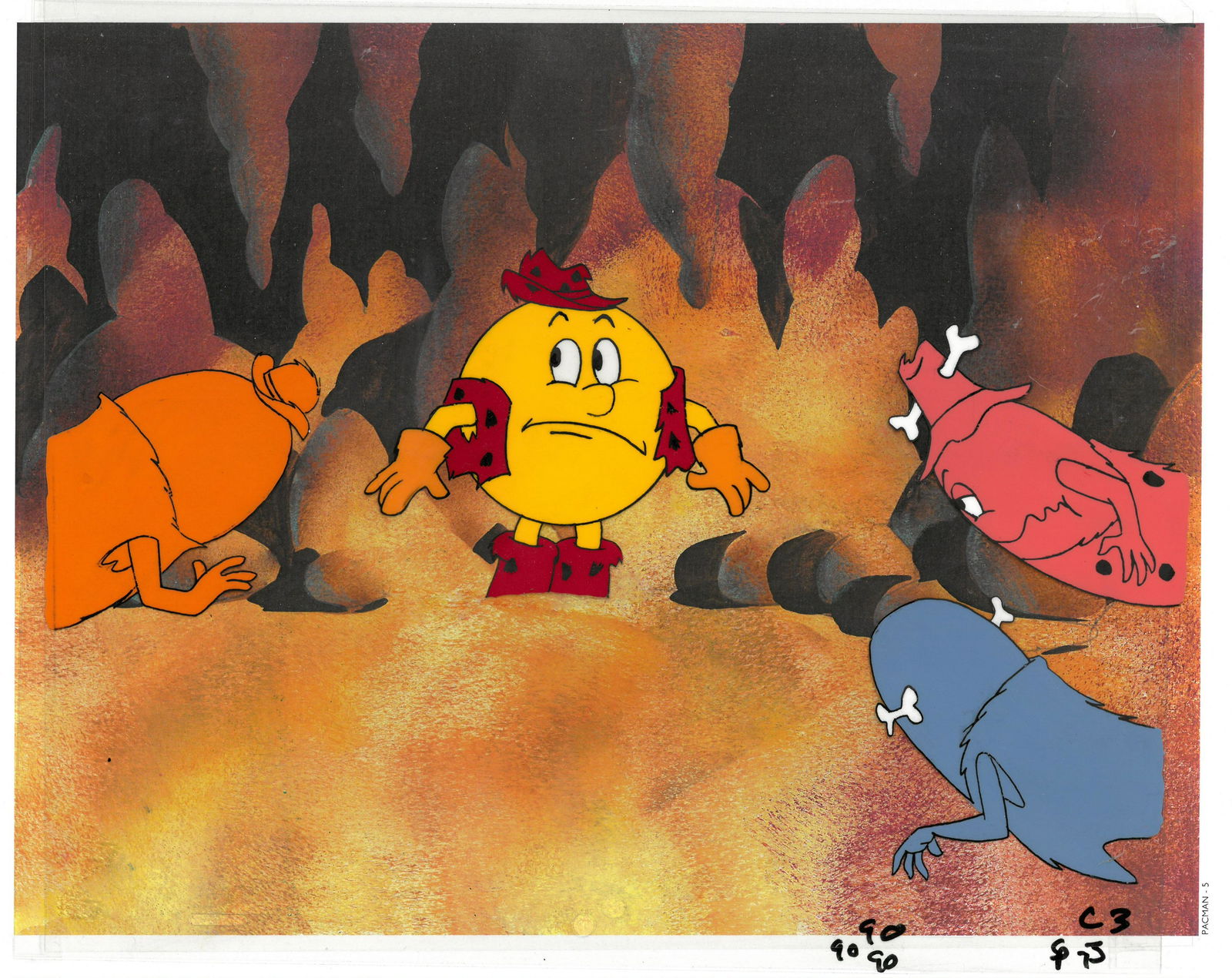 Pac-Man -Pinky Original Production Cel and Drawing (1 of 2)