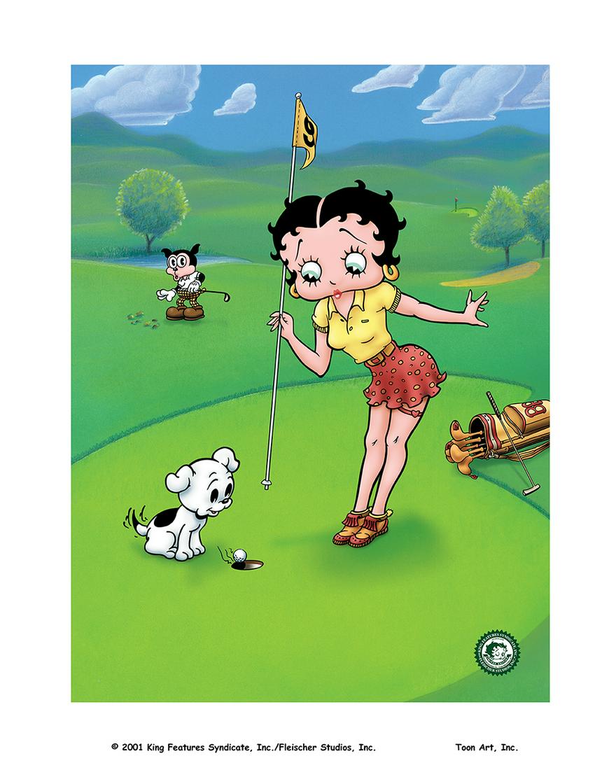 Betty Boop - Fine Art Giclee - Golf (1 of 1)