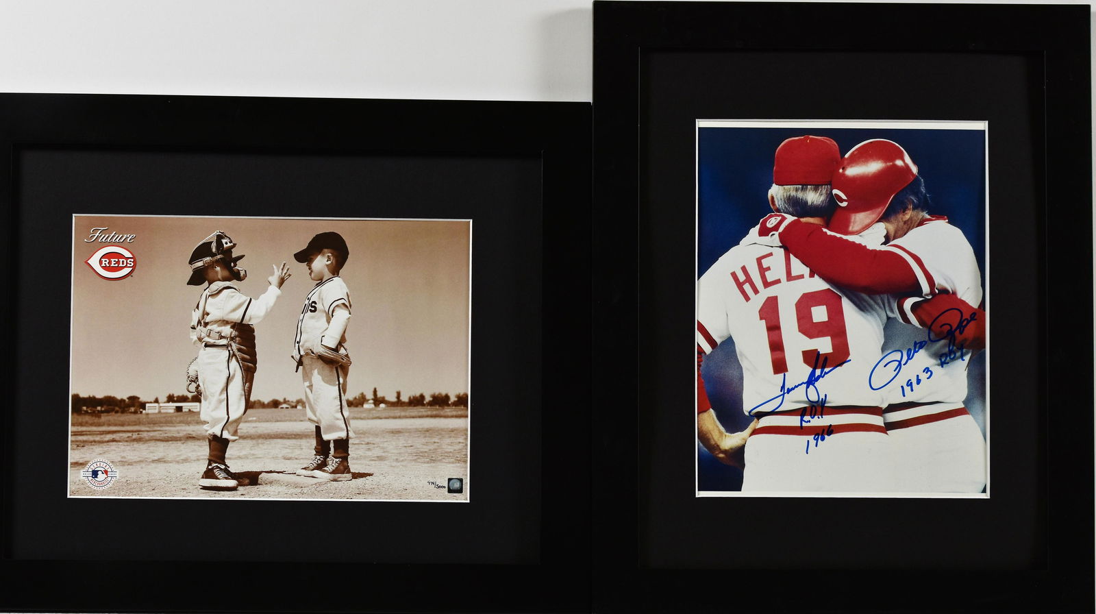 Pete Rose and Tommy Helms Signed Photo with Framed (1 of 7)