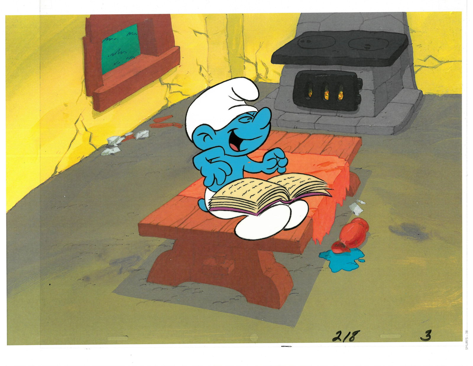 Smurfs - An Original Production Cel - Clumsy (1 of 1)