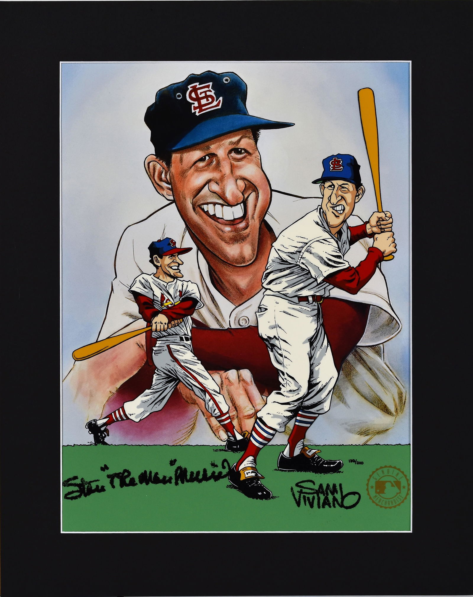 Stan Musial Signed HP LE Cel- Sam Viviano (1 of 5)