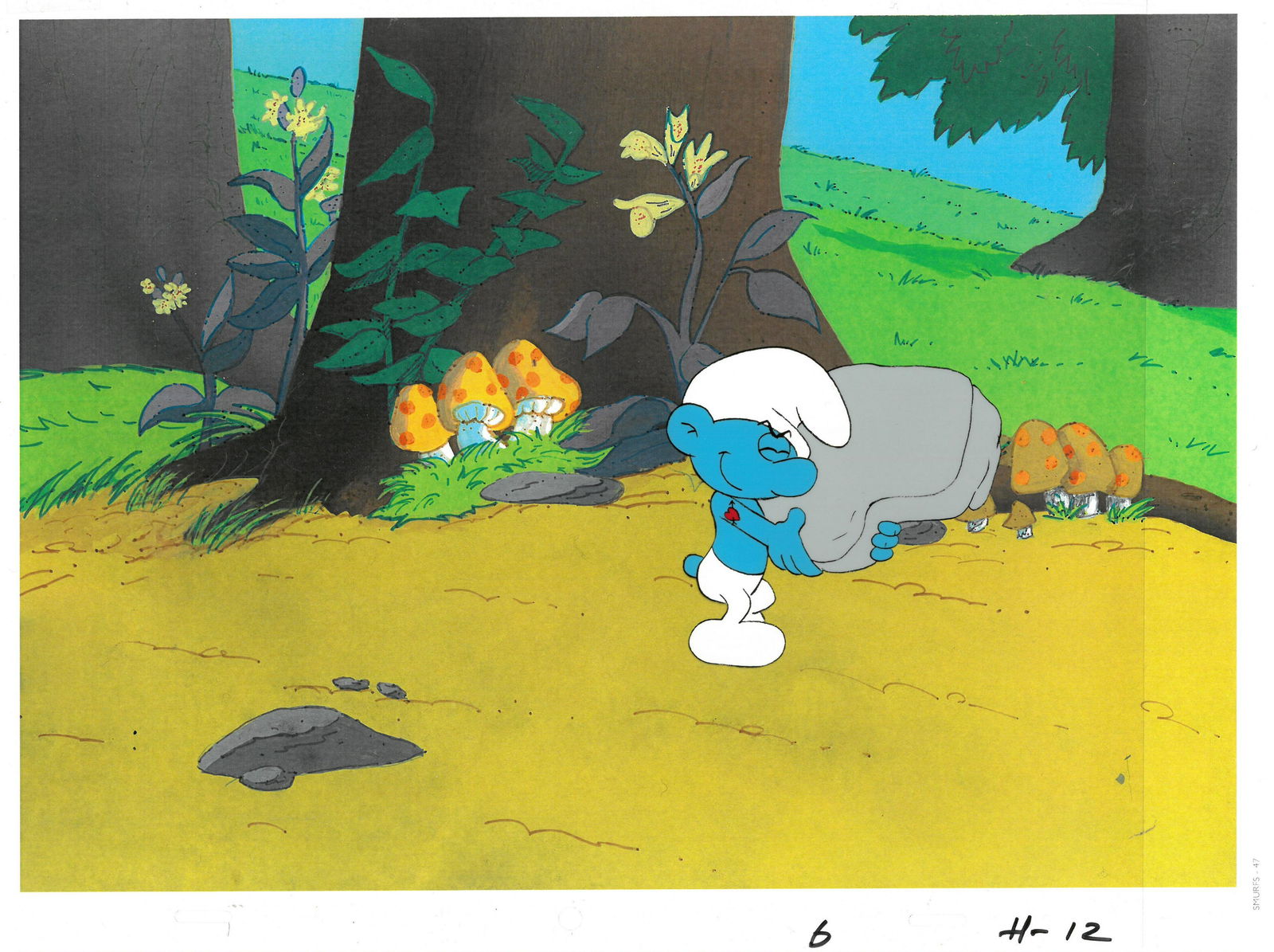 Smurf -Original Production Cel -Hefty Smurf (1 of 1)