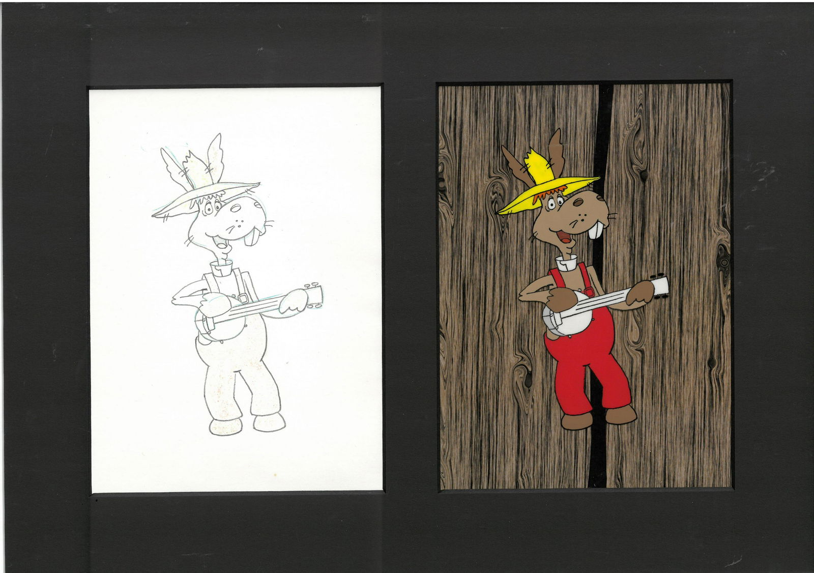 Hee-Haw Original Production Cel/ Drawing- Double (1 of 2)