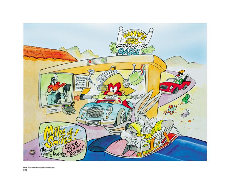 Warner Bros. Orthodontist Themed Dental Giclee (1 of 1)