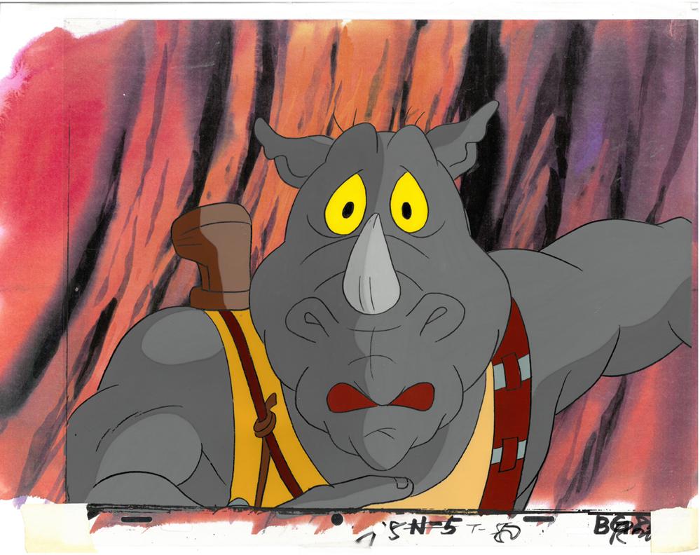 Rocksteady of (TMNT) Turtles- Original Production Cel (1 of 1)