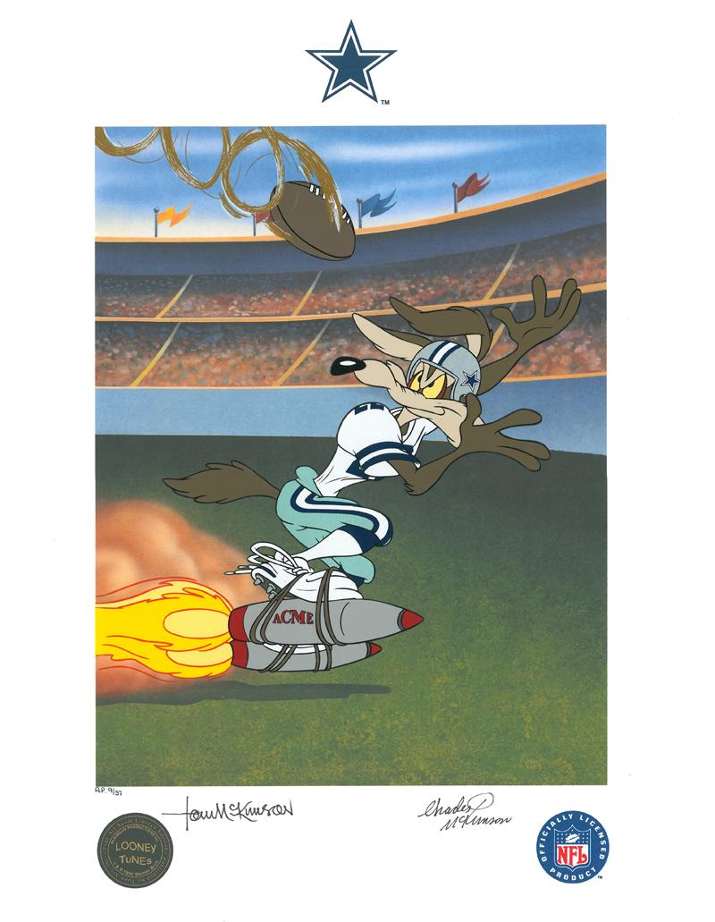 Dallas Cowboys & Warner Bros. Lithoserigraph signed (1 of 5)