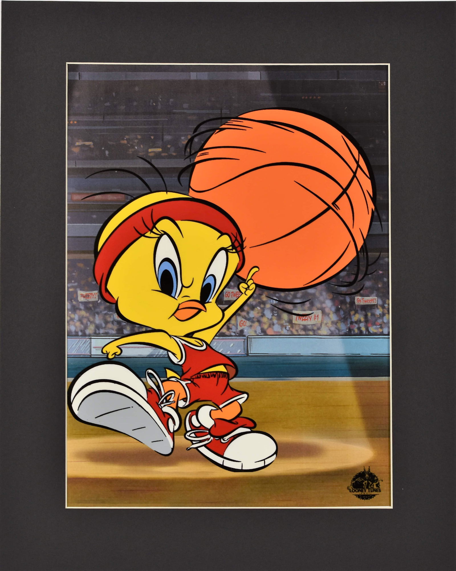 Tweety Bird - Basketball Matted Sericel- Warner Bros. (1 of 3)