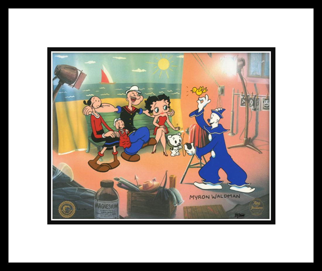 Popeye, Koko, Betty Boop - Hand-Painted Cel - Photo Op (1 of 1)