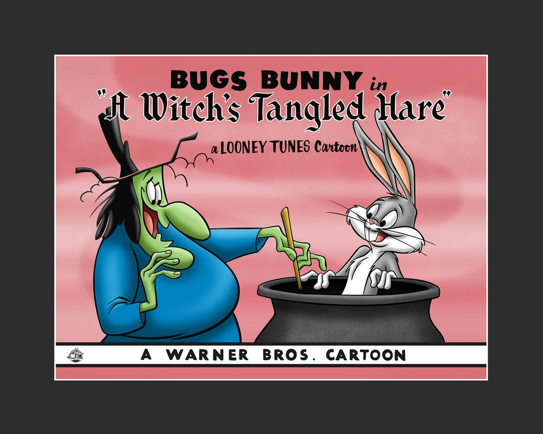 Warner Bros. Bugs Bunny and Witches Hazel Giclee: A Warner Bros. fine art limited edition giclee entitled " A Witches Tangled Hare ", released in 1959. Is limited to 500 pieces. Is presented matted. Comes with certificate of authenticity. 16x20