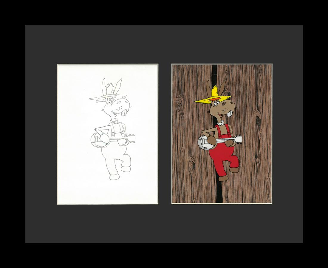 Hee-Haw Original Production Cel/ Drawing- Double (1 of 1)