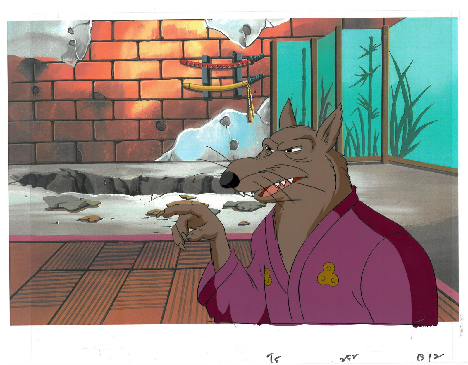 Splinter of (TMNT) Turtles- Original Production Cel (1 of 1)