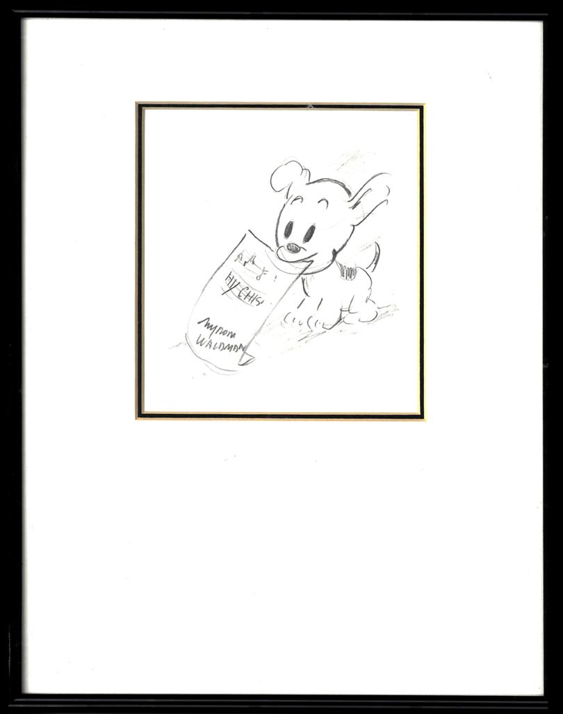 Pudgy - Original Signed Myron Waldman Colored Sketch & (1 of 2)