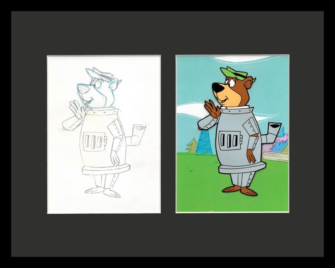 Yogi Bear Original Production Cel and Matching Drawing (1 of 1)