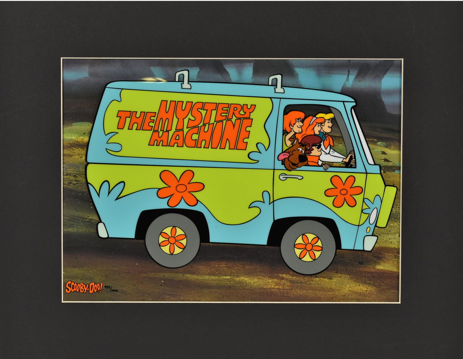 Warner Bros.Scooby-Doo -Mystery Machine - Fine Art: A Warner Bros. limited edition giclee entitled " Mystery Machine ." Scooby-Doo originally produced in 1969 by Hanna-Babara Productions has been released in several hundred cartoons. Is limited to 500