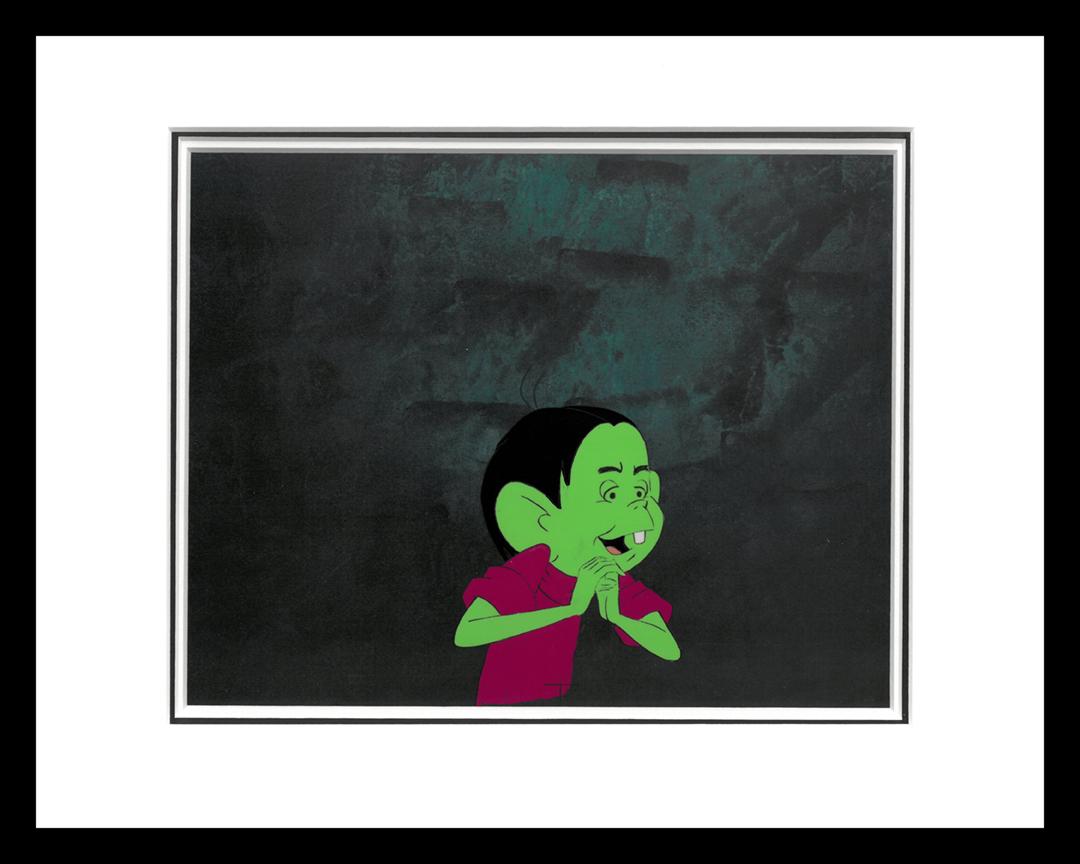 Groovie Goolies - Original Production Cel - Ratso-1971: A framed original production cel from the 1971 Groovie Goolies Television Show. This scene features Ratso . Presented Framed with COA.