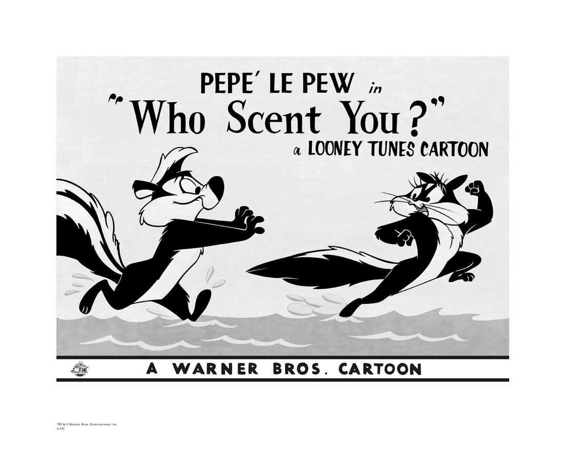 Pepe Le Pew - Who Scent You? - Fine Art Giclee: This giclee is taken from an original Lobby Card and is entitled â€œ Who Scent You? " This edition is limited to 500 hand-numbered pieces. Who Scent You? was released in 1960. This story features 