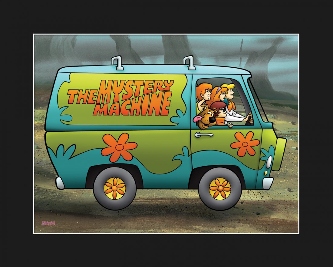 Warner Bros.Scooby-Doo -Mystery Machine - Fine Art: A Warner Bros. limited edition giclee entitled " Mystery Machine ." Scooby-Doo originally produced in 1969 by Hanna-Babara Productions has been released in several hundred cartoons. Is limited to 500