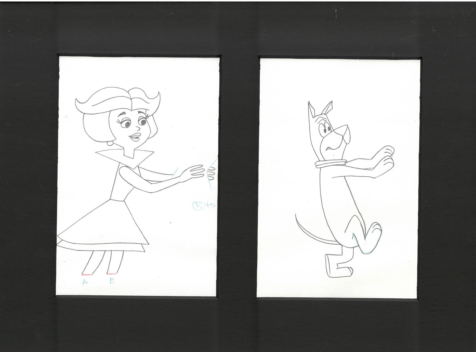 Jetsons - Original Production Drawings - Jane & Astro (1 of 1)