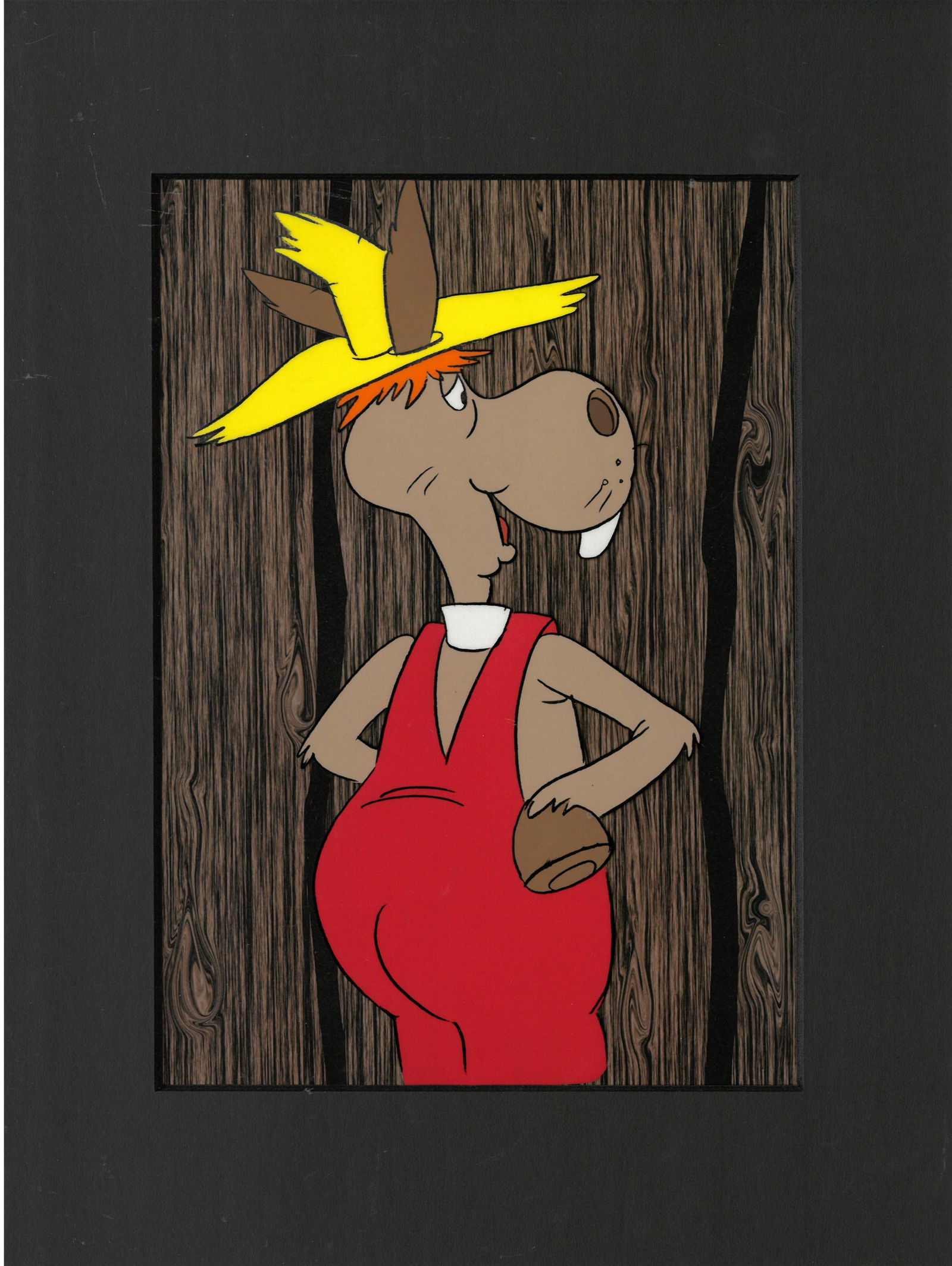 Hee-Haw Original Production Cel/Drawing: An original production cel with matching drawing from the Television Show " Hee-Haw" 1969. Welcome to Hee Haw! Starring Roy Clark and Buck Owens , Country-themed comedy series that premiered on 6/15/6