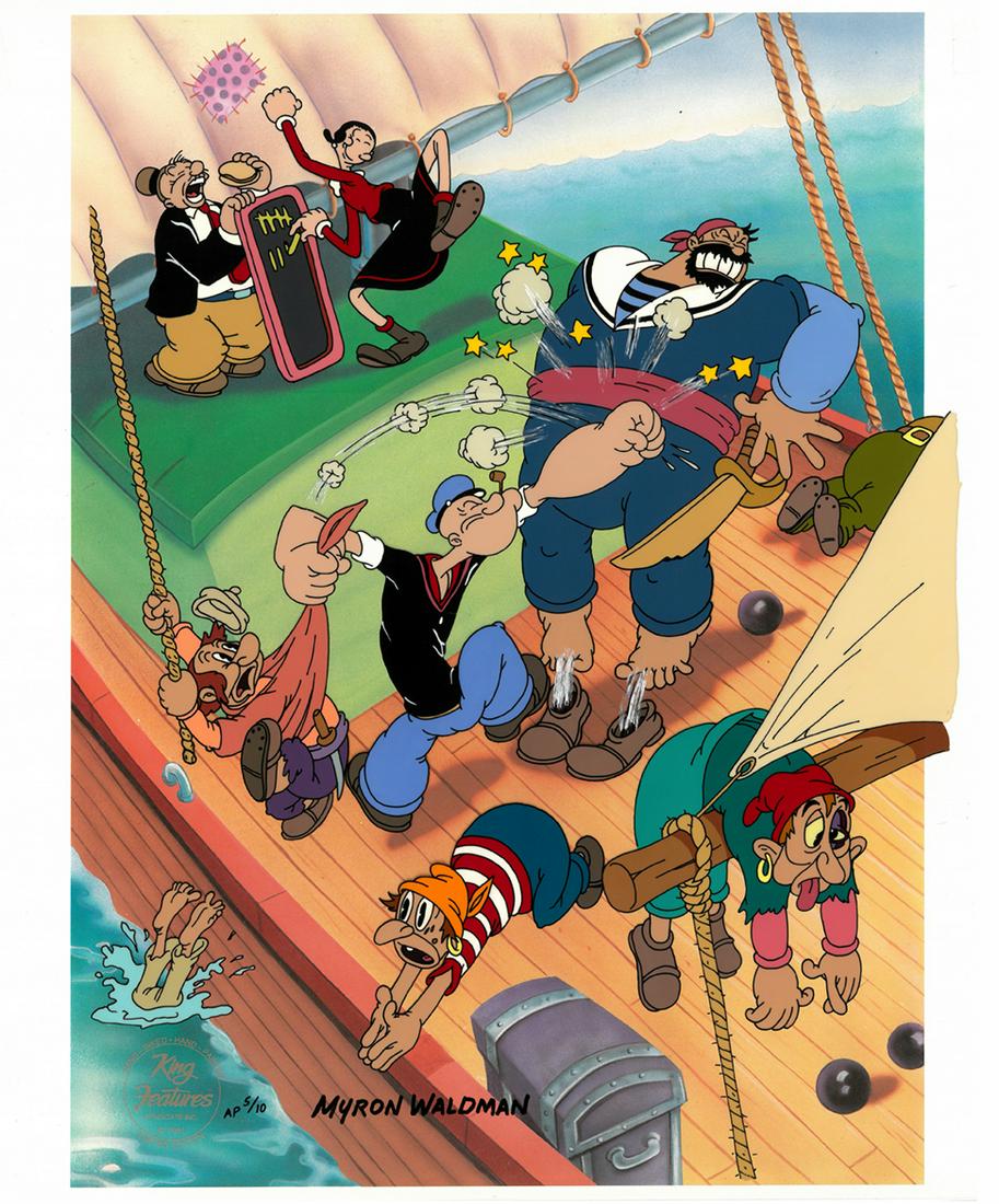 Mutiny- Popeye Signed Hand-Painted Cel (1 of 2)