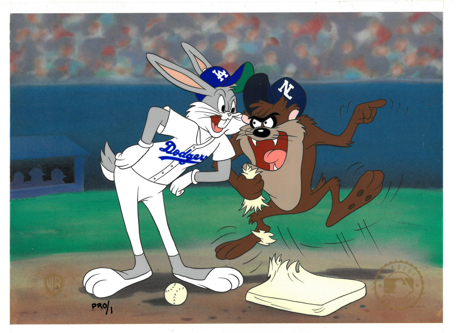 Dodgers -Taz Ripped-Hand-Painted Cel - (1 of 2)
