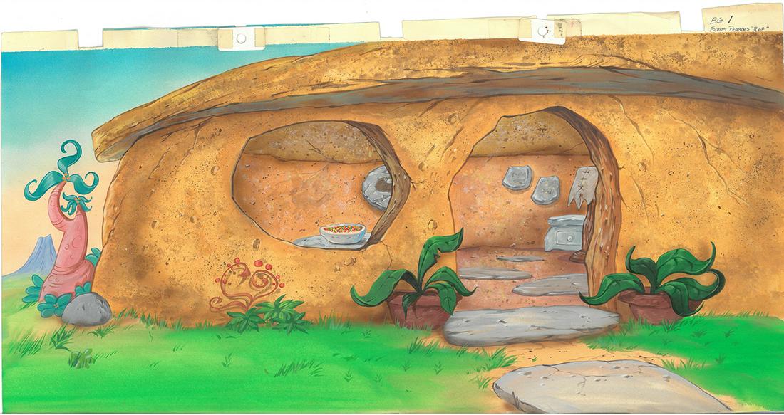 Flinstones House -MASTER Watercolor Background (1 of 1)