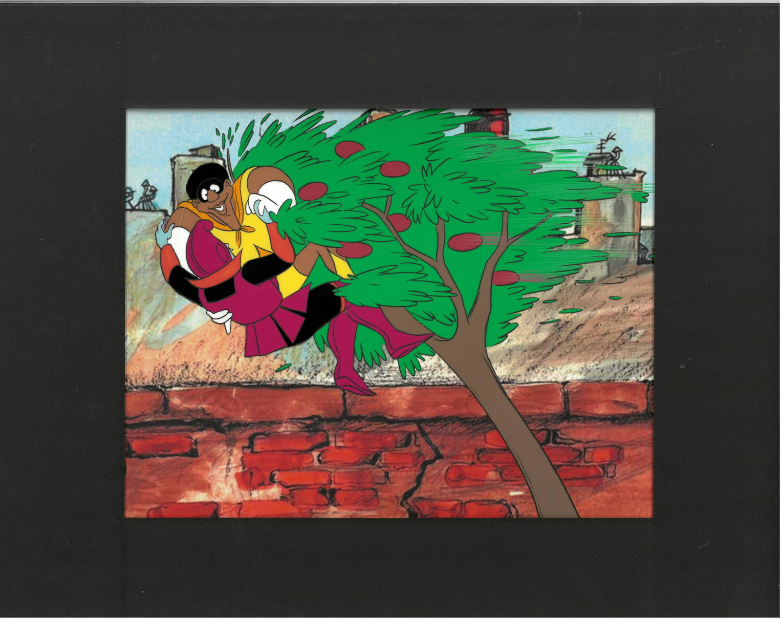 Fat Albert Original Production Cel - The Brown Hornet: This original production cel from the Fat Albert Show featuring The Brown Hornet. Brown Hornet was the superhero from the show that Fat Albert's gang watched on their barely working TV. (1979-1984) Co