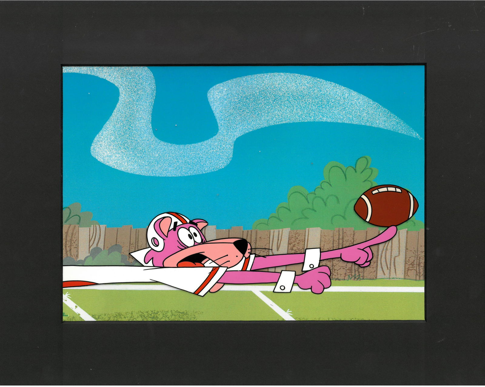 Snagglepuss -Hanna-Barbera Original Production Cel and: Snagglepuss, a pink anthromorphic cougar, debuted in 1959 by Hanna-Barbera Productions and became a regular character by 1962. Featured is a production cel and matching production drawing. These were