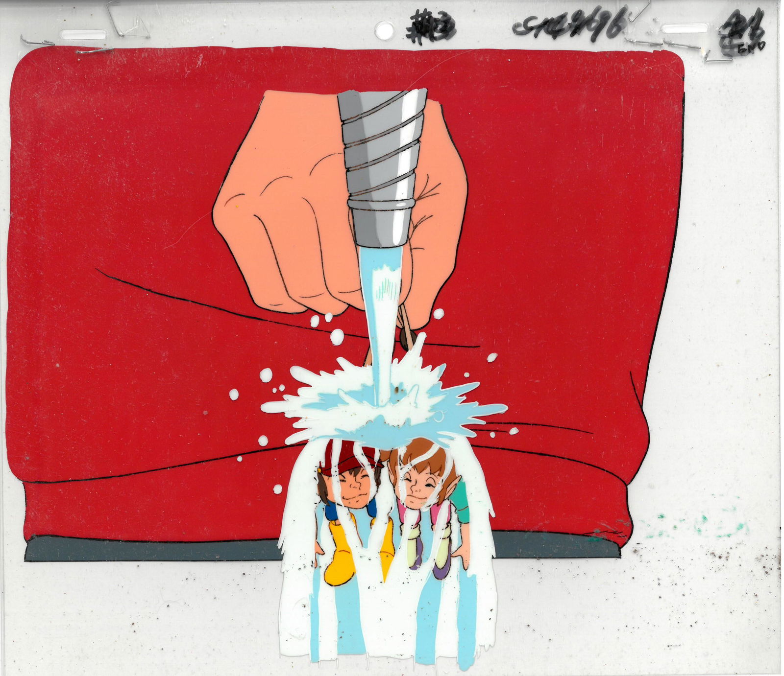 The Littles - Original Production Cel - Lucy and Tom: An original production cel from the animated television series " The Littles " originally produced between 1983-1985. This cel features Tom and Lucy Little . The show is based on the characters from T