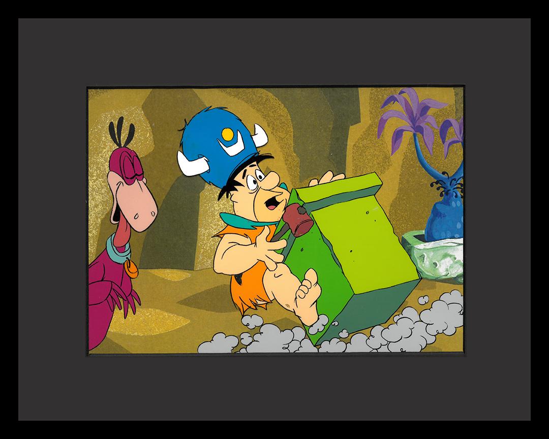 Flintstones -Framed Original Production Cel-Fred & Dino (1 of 1)