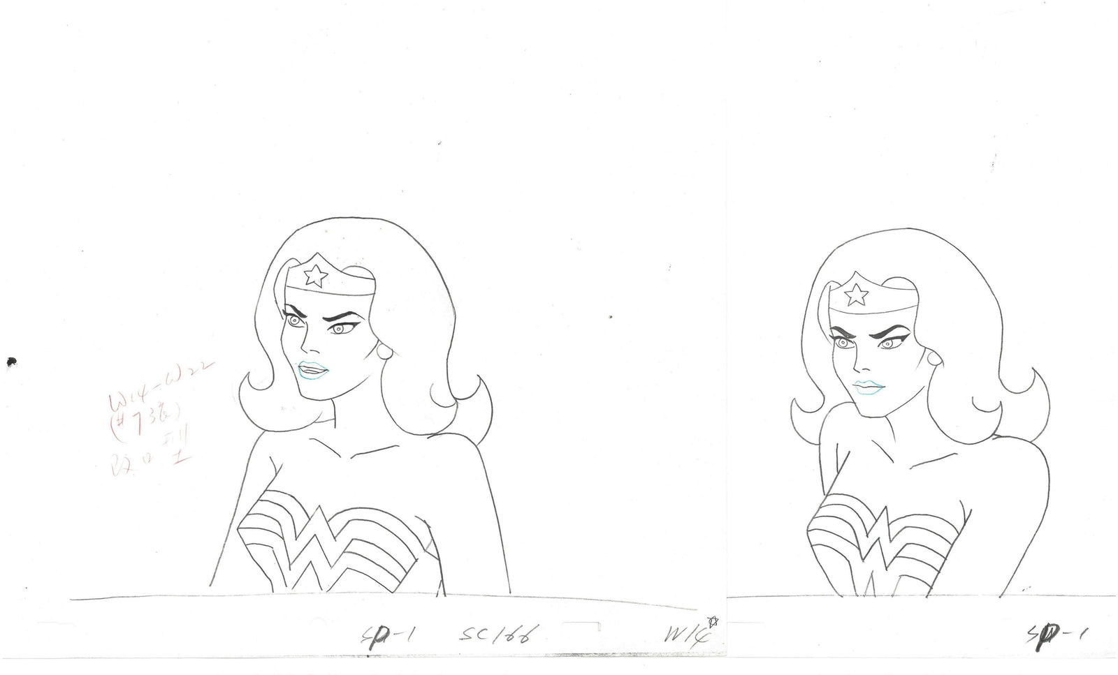 Wonder Woman - 2 Original Production Drawings (1 of 1)