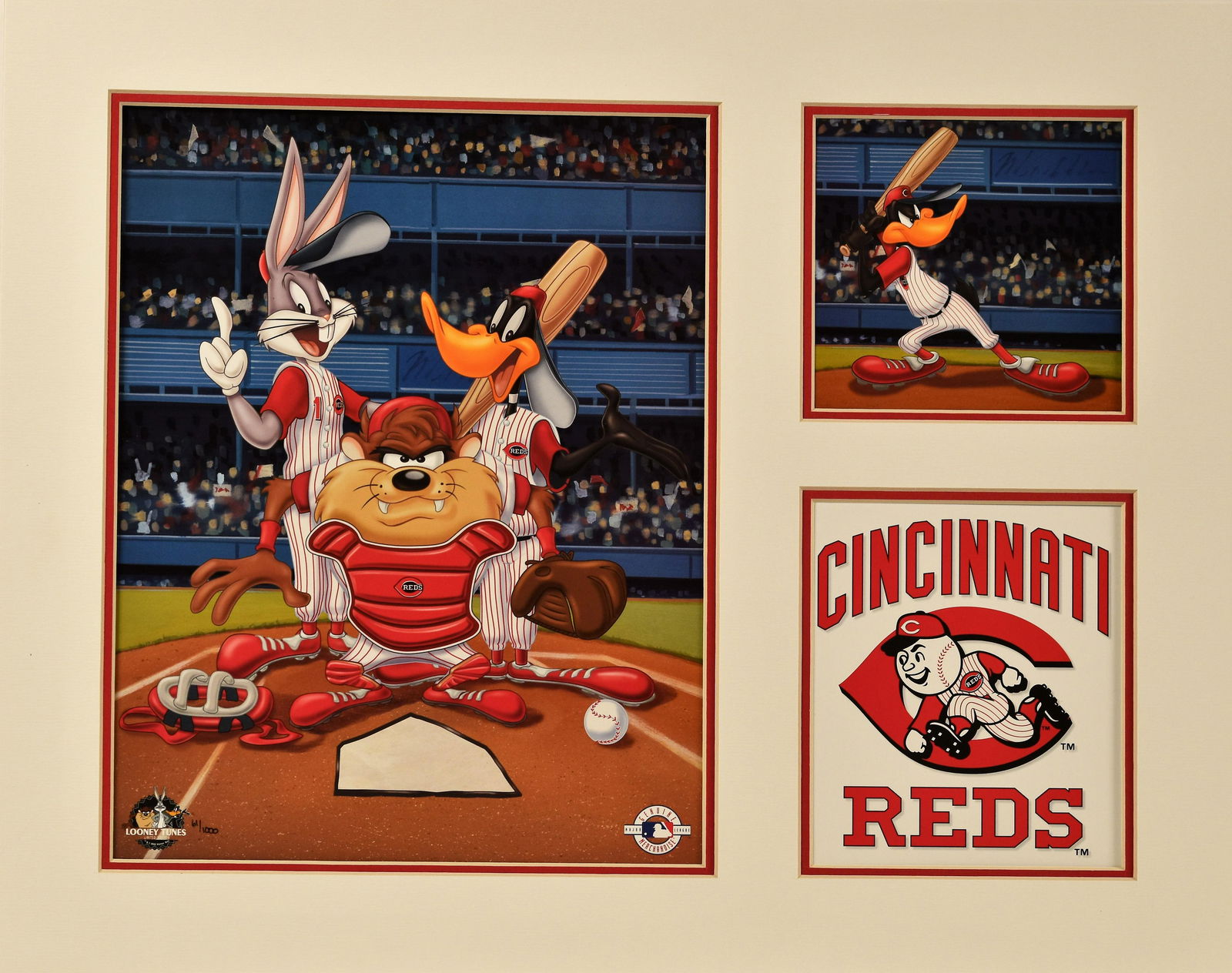 Cincinnati Reds & Warner Bros. -Matted Opening L.E. (1 of 2)