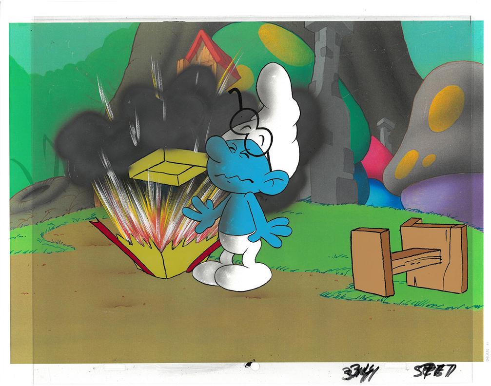 Smurfs - An Original Production Cel- Brainy (1 of 1)